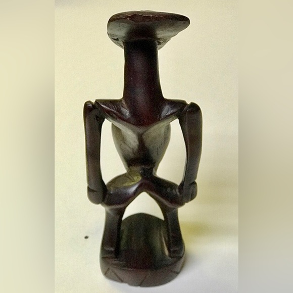 19th Century Antique Hand Carved Ebony African Fertility Figurine Statuette - Picture 9 of 10